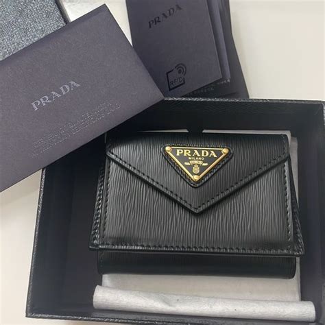 prada fold wallet|authentic Prada wallet.